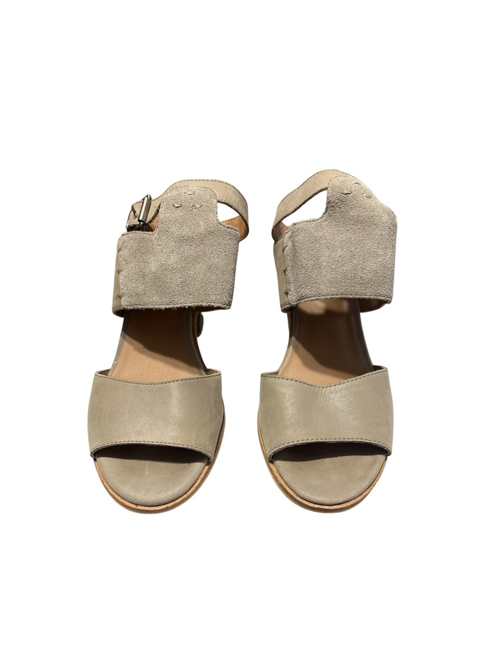 Kelsi Dagger BK Taupe Ankle Strap Block Heel Sandal Indie Boho Western Size 8 - Picture 3 of 10